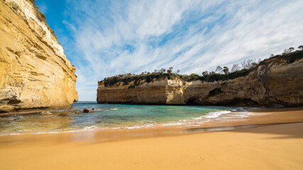 Sunny Beach and cliffs