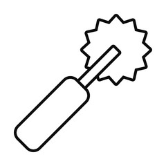 overstitch wheel icon, line style