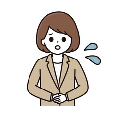 スーツ 女性 イラスト