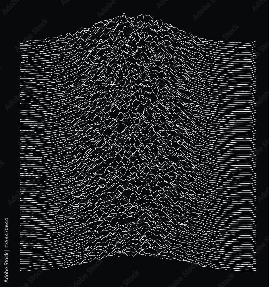 Aufkleber Simplex noise. Parametric Generative glitch art and data visualization.