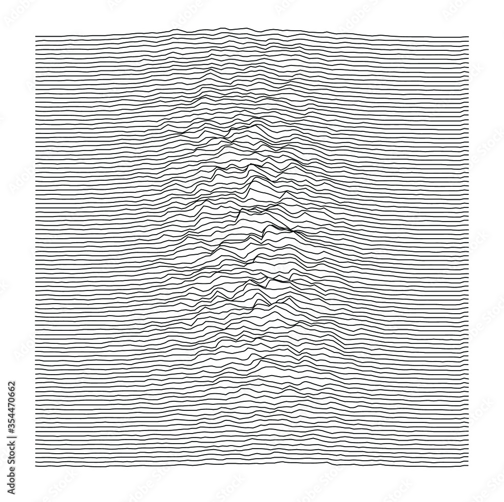 Aufkleber Simplex noise. Parametric Generative glitch art and data visualization.