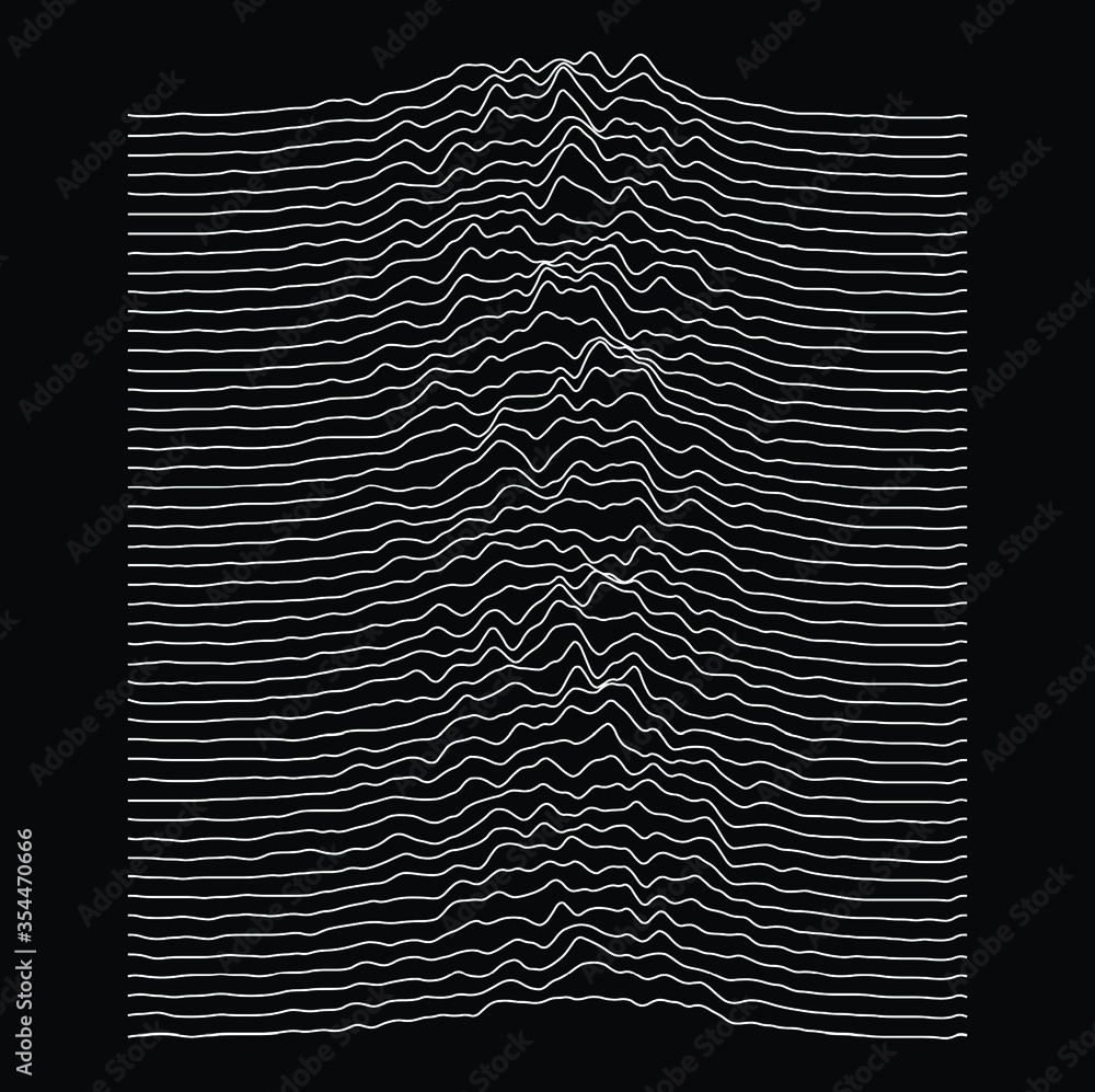 Aufkleber Simplex noise. Parametric Generative glitch art and data visualization.