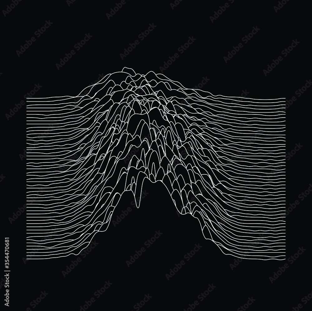 Poster Simplex noise. Parametric Generative glitch art and data visualization.