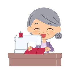 シニア　ミシン　裁縫