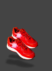 Sports shoes for health That separates from the background clipping part