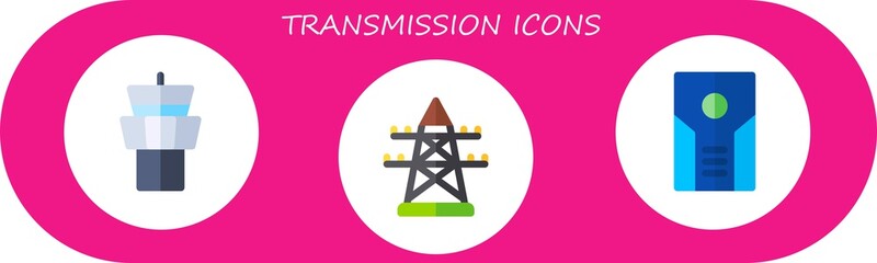 transmission icon set
