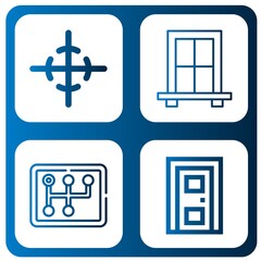 Obraz premium Set of inside icons