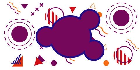 Memphis geometric shapes patterns. Memphis design elements. Retro funky graphic, 90s trends designs and vintage geometric print illustration element. Colorful memphis style backgrounds vector.