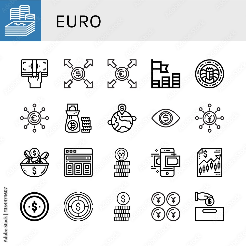 Canvas Prints euro icon set