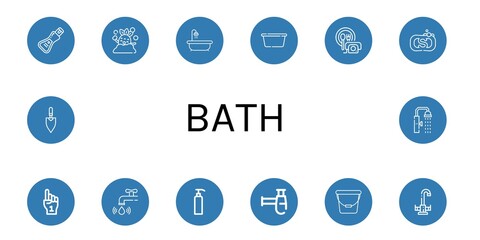 Set of bath icons