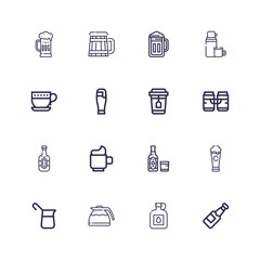 Editable 16 mug icons for web and mobile