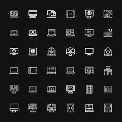 Editable 36 desktop icons for web and mobile