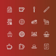 Editable 16 cafe icons for web and mobile