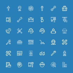 Editable 36 maintenance icons for web and mobile