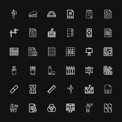 Editable 36 pencil icons for web and mobile