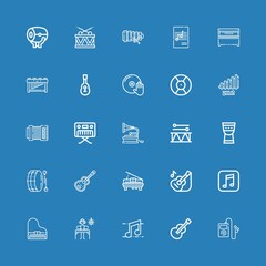Editable 25 piano icons for web and mobile