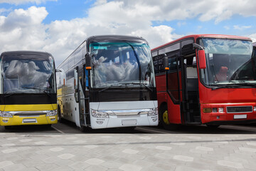 Fototapeta premium Tour Buses At the Bus Station