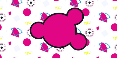 Memphis geometric shapes patterns. Memphis design elements. Retro funky graphic, 90s trends designs and vintage geometric print illustration element. Colorful memphis style backgrounds vector.