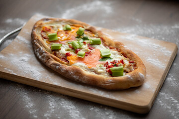 Quick meal - Egg beacon pizza