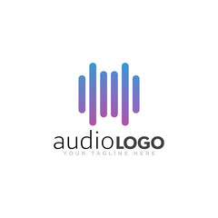 Sound Logo Concept Design Vector