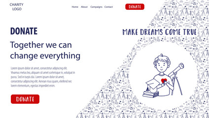 Website template for Charity education and Donate online.