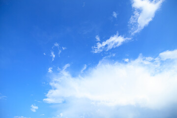 6月の青空と白い雲