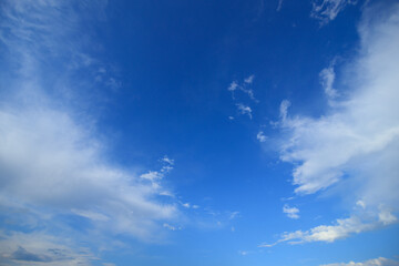 6月の青空と白い雲