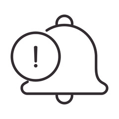 alert icon, message alarm, attention danger exclamation mark precaution, line style design