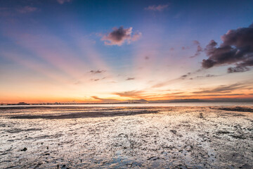 Penang Bridge view which located in the Straits of Malacca