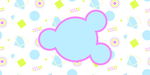 Pastel color abstract geometric composition background. Abstract dynamic geometric background applicable for Covers, Voucher, Posters, Flyers and Banner Designs. Retro vintage 80 memphis style. 