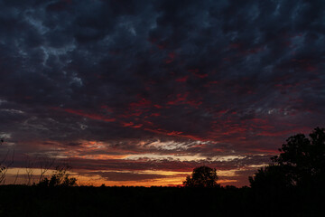 sunset in the countryside