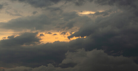 Background of dark clouds before a thunder-storm