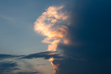 Background of dark clouds before a thunder-storm
