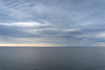 Zen nature background of calm ocean, sea and sky