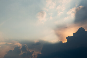 Background of dark clouds before a thunder-storm