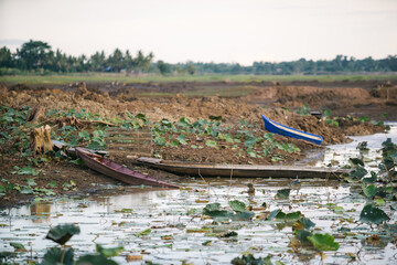 A picture of a dry water storage dam