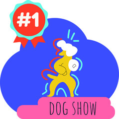 Vector illustration of Poodle Dog Show 
