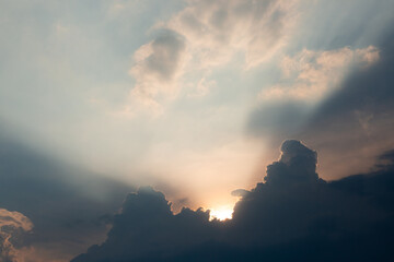 Background of dark clouds before a thunder-storm