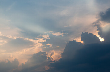 Background of dark clouds before a thunder-storm