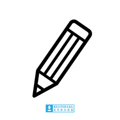 pencil icon in trendy flat style, pencil vector icon