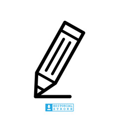 pencil icon in trendy flat style, pencil vector icon