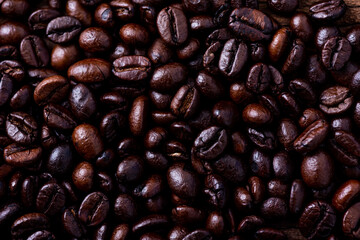 Roasted coffee beans background