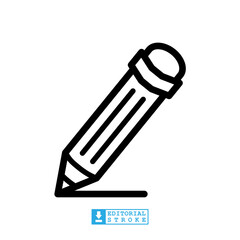 pencil icon in trendy flat style, pencil vector icon