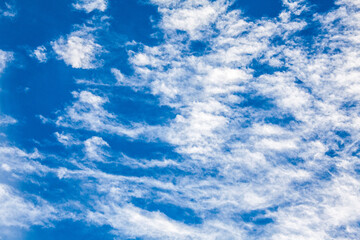 Fototapeta premium Blue sky with white cloud for background