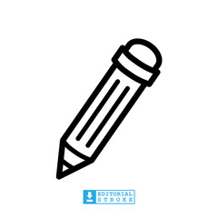 pencil icon in trendy flat style, pencil vector icon