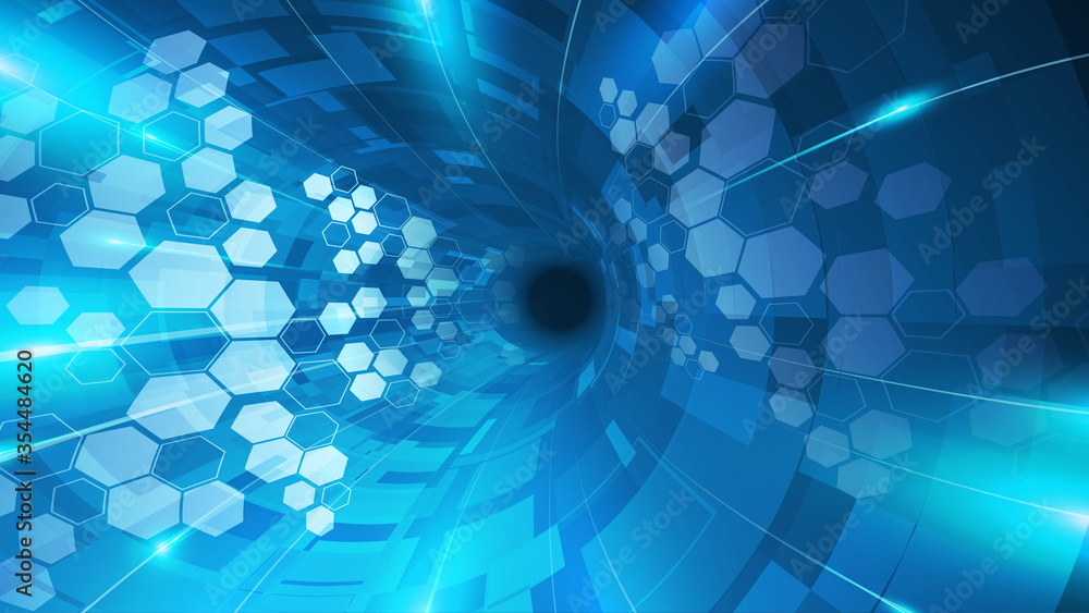 Poster abstract hi speed fast loading tunnel technology digital sci fi concept design background