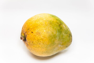 Mango view in close up with blur isolated white background