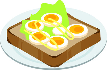 ゆでたまごのトースト