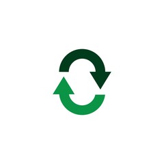 zero waste recycling symbol icon logo design template
