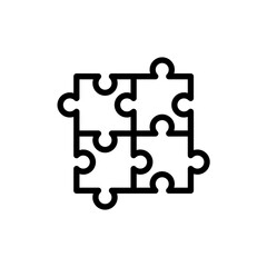 Fototapeta premium puzzle icon in trendy flat design